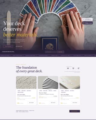 Shuffle - Luxe Cardstock Landing Page Template