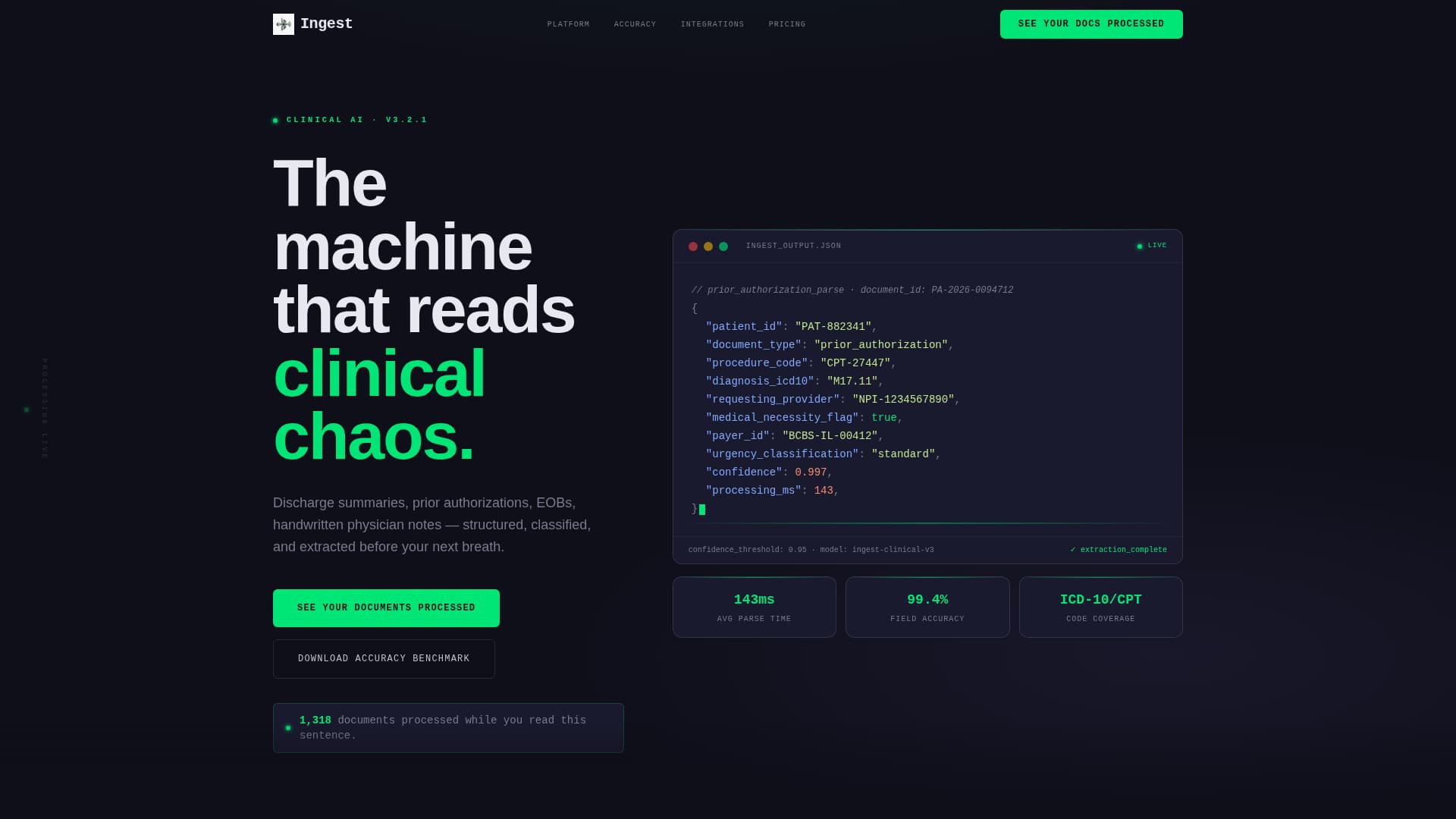 Ingest - Precision Healthcare Landing Page Template