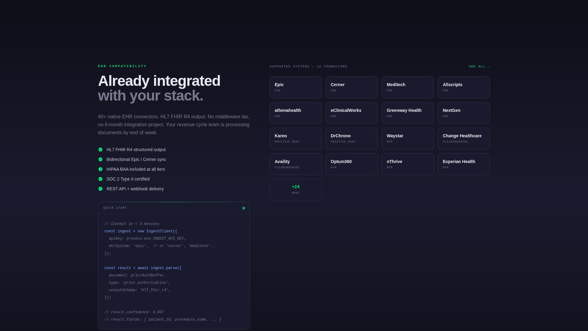 Ingest - Precision Healthcare Landing Page Template