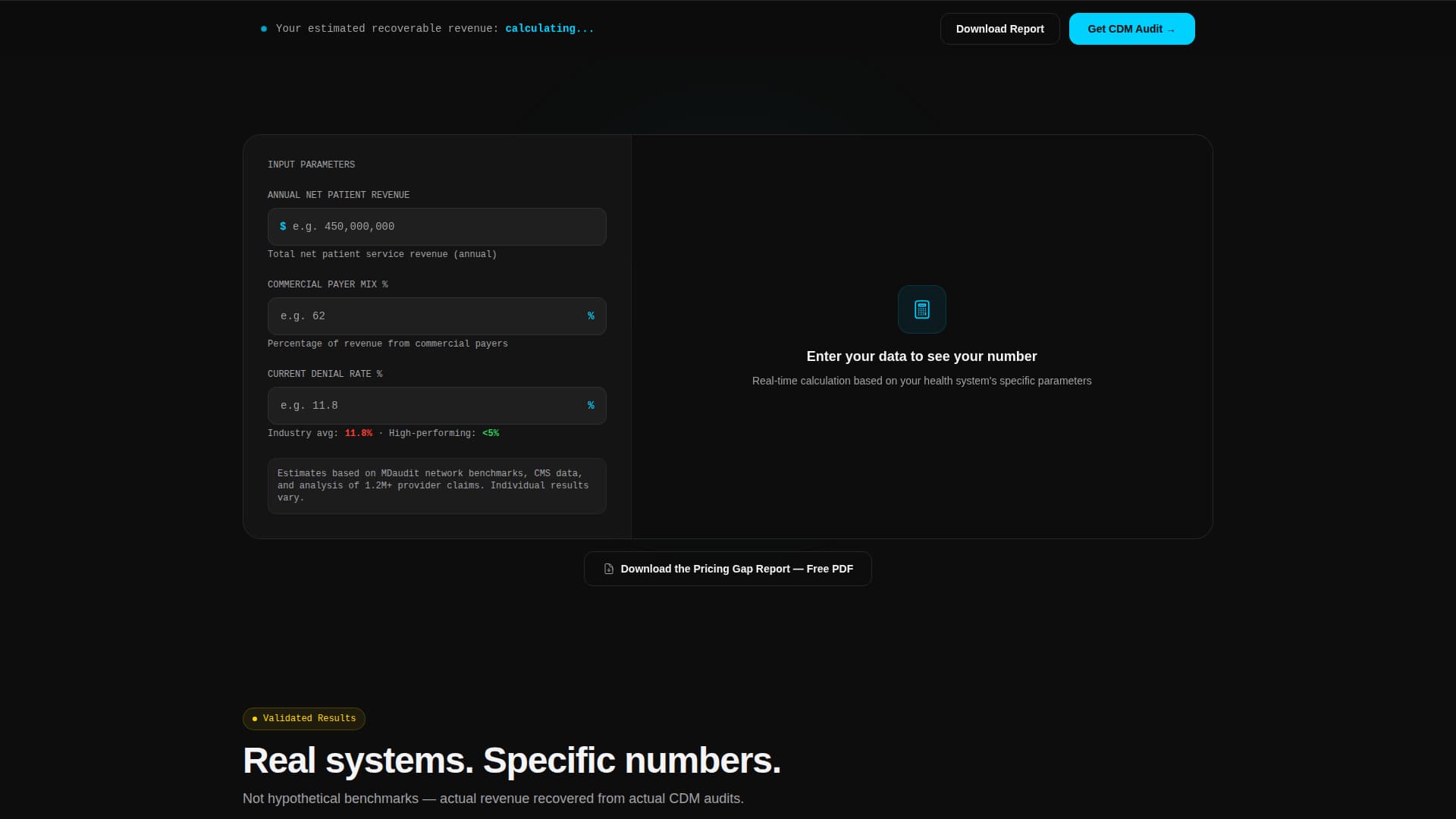 AI for Healthcare Pricing Website Template