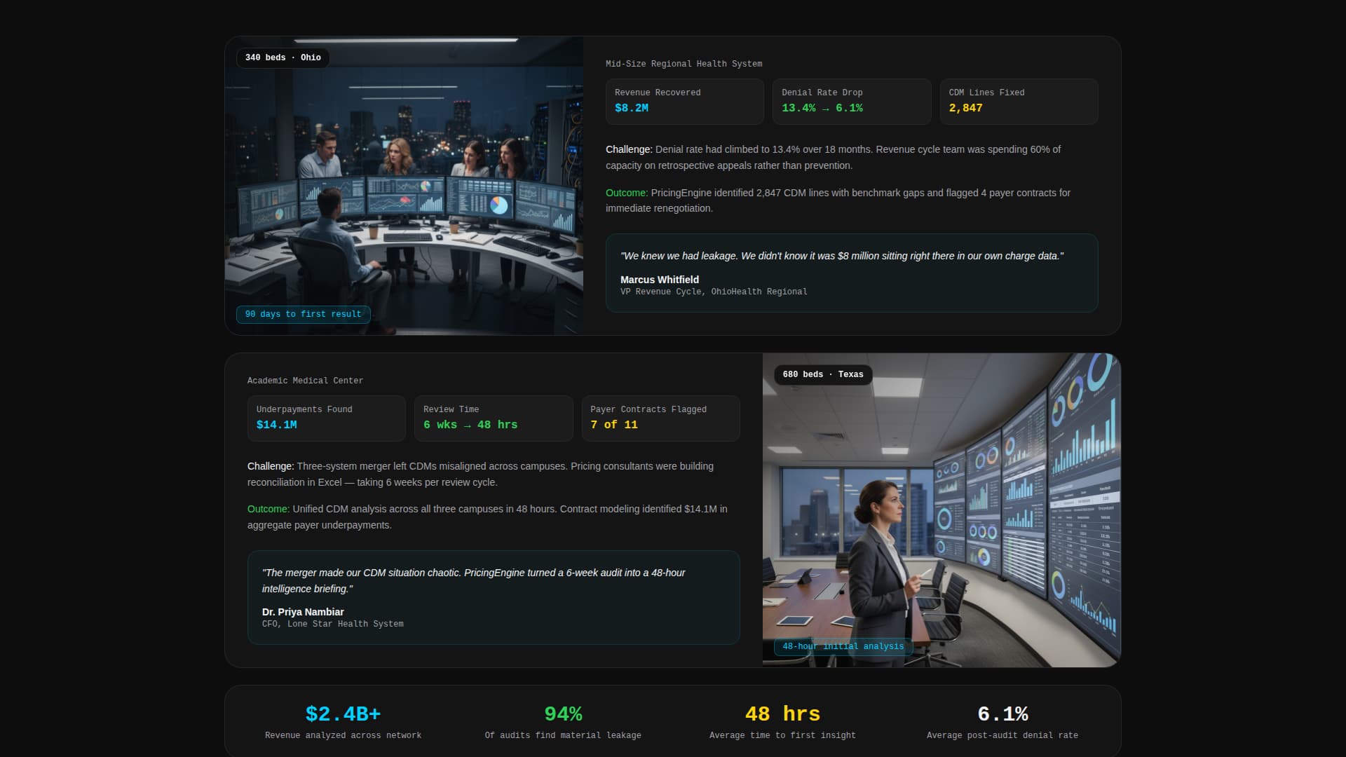 AI for Healthcare Pricing Website Template