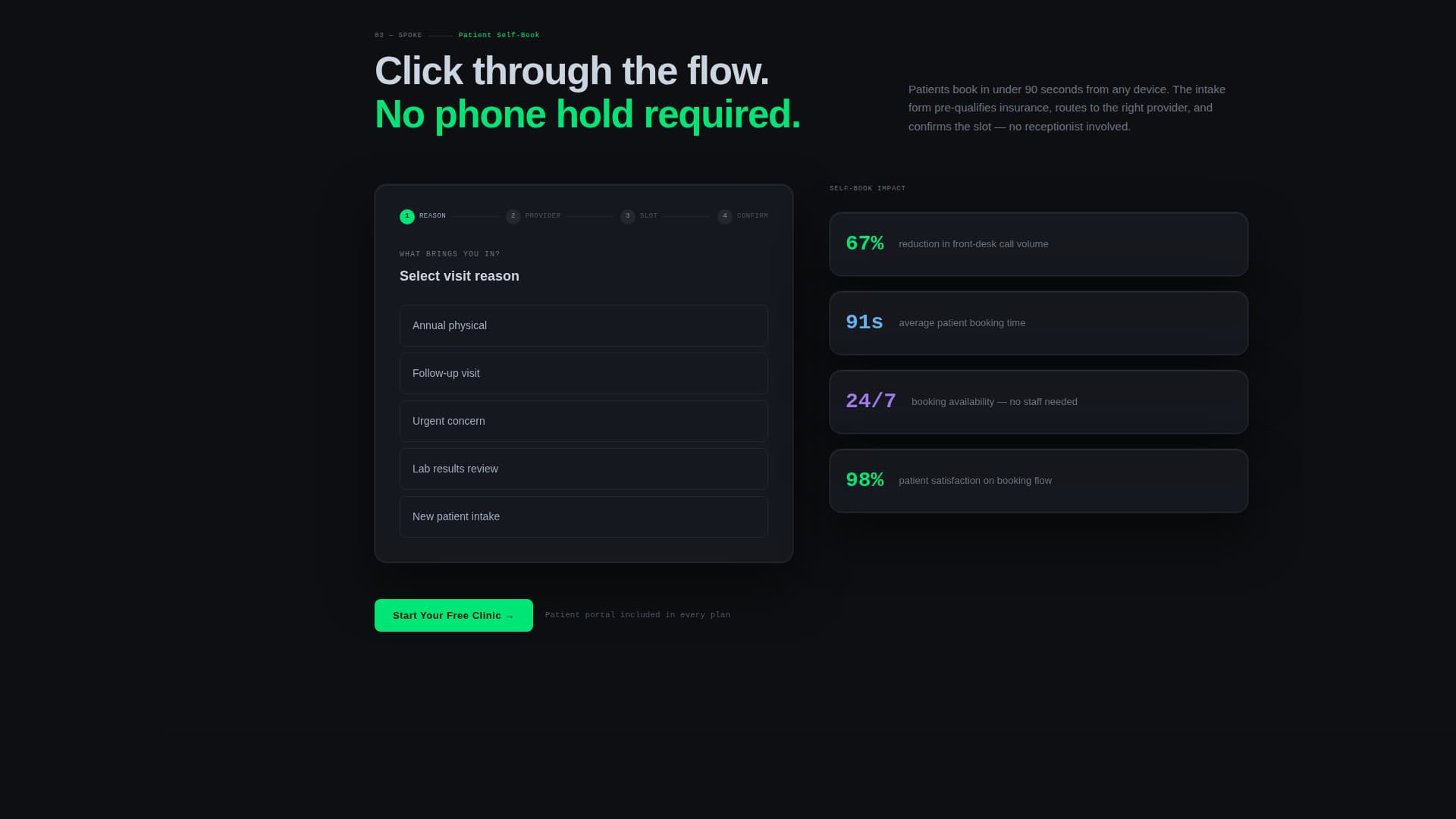 Triage - Intelligent Scheduling Landing Page Template