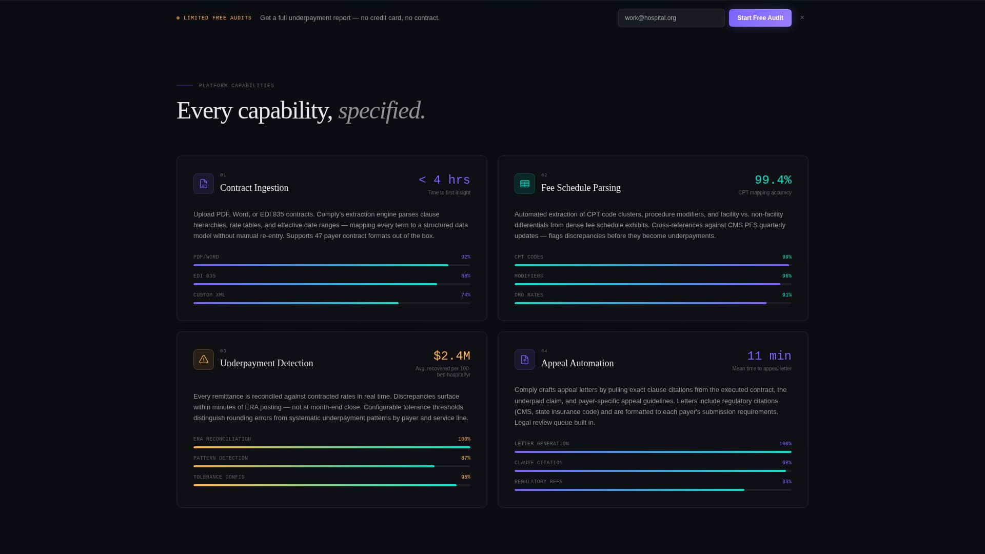 Comply - Powerful Healthcare Contract Landing Page Template