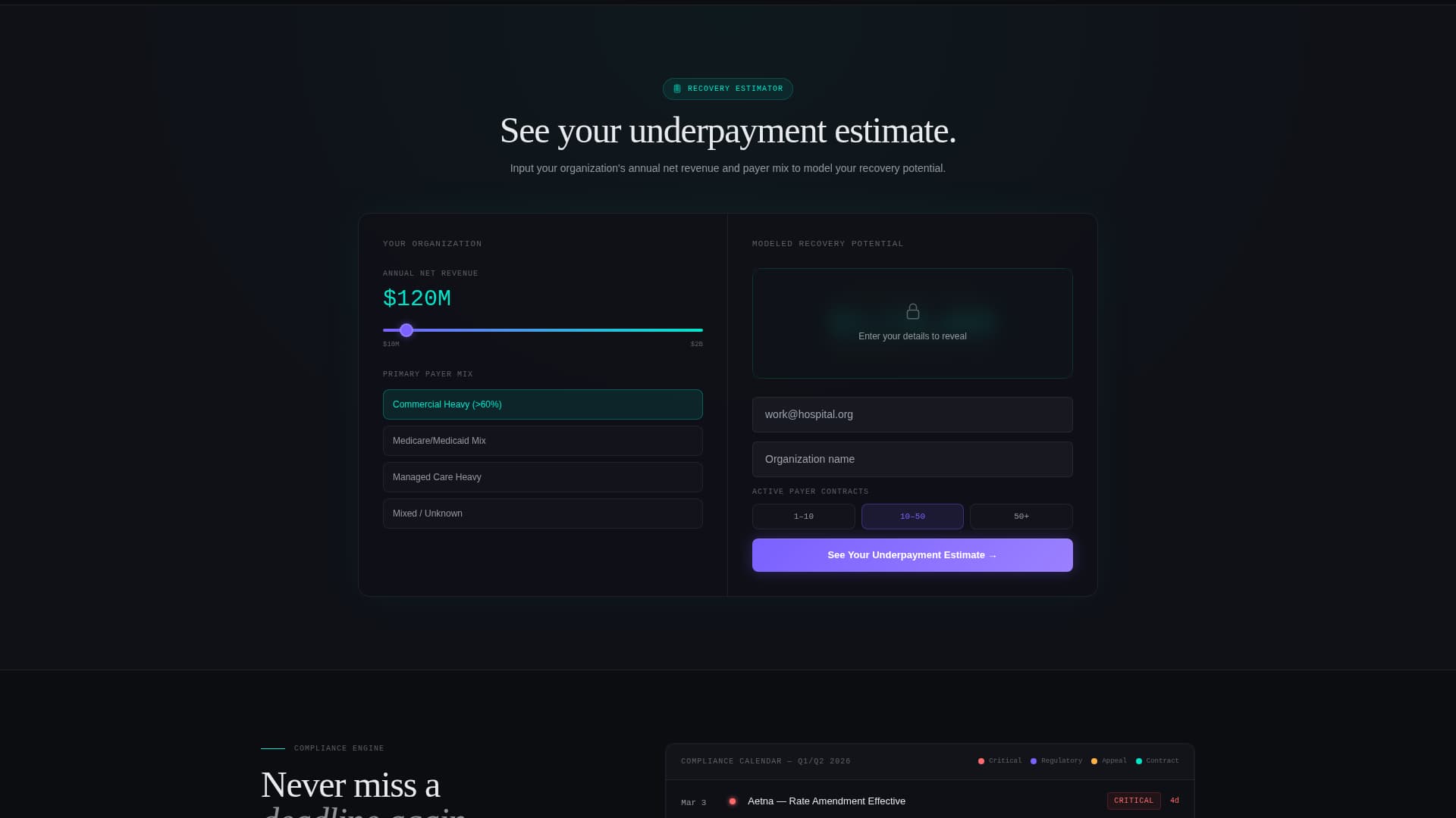 Comply - Powerful Healthcare Contract Landing Page Template