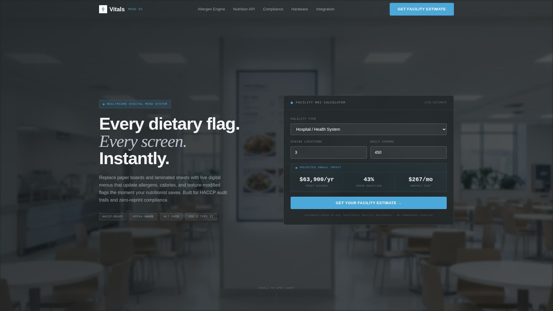 Healthcare Digital Presence Cost Calculator Website Template