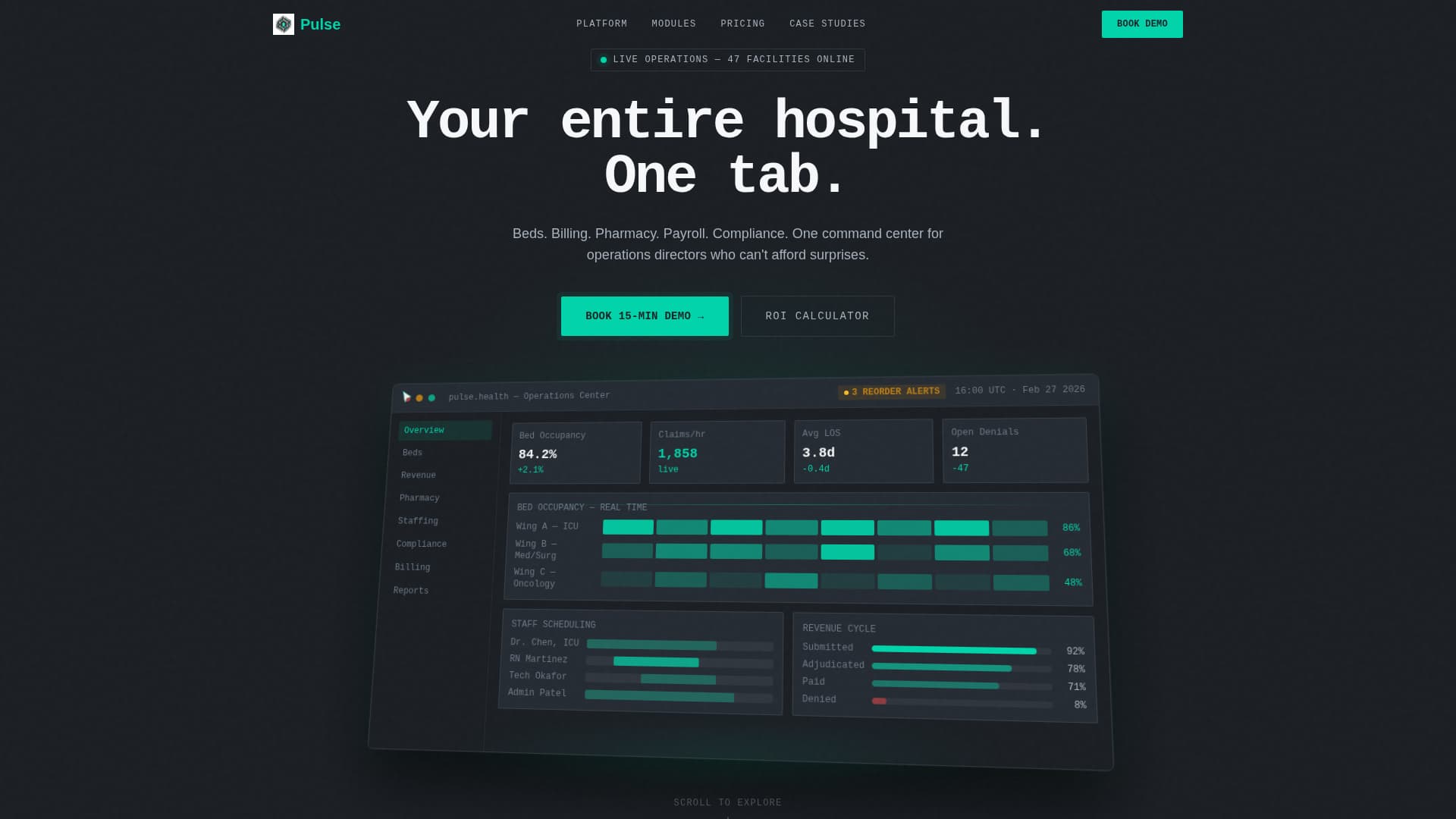 Healthcare Software & SaaS Specialist Booking Website Template