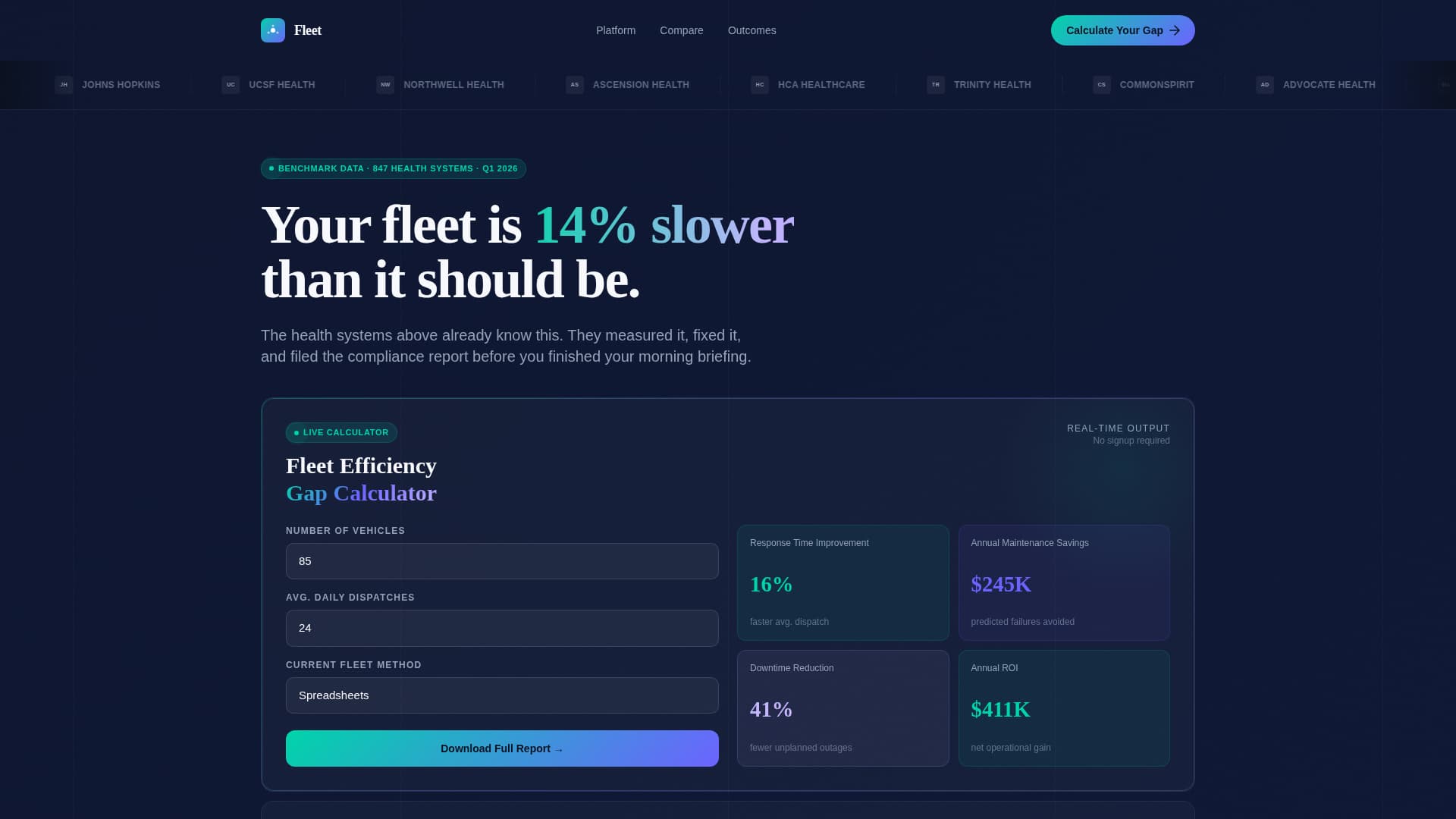 Healthcare Software Specialist Cost Calculator Website Template