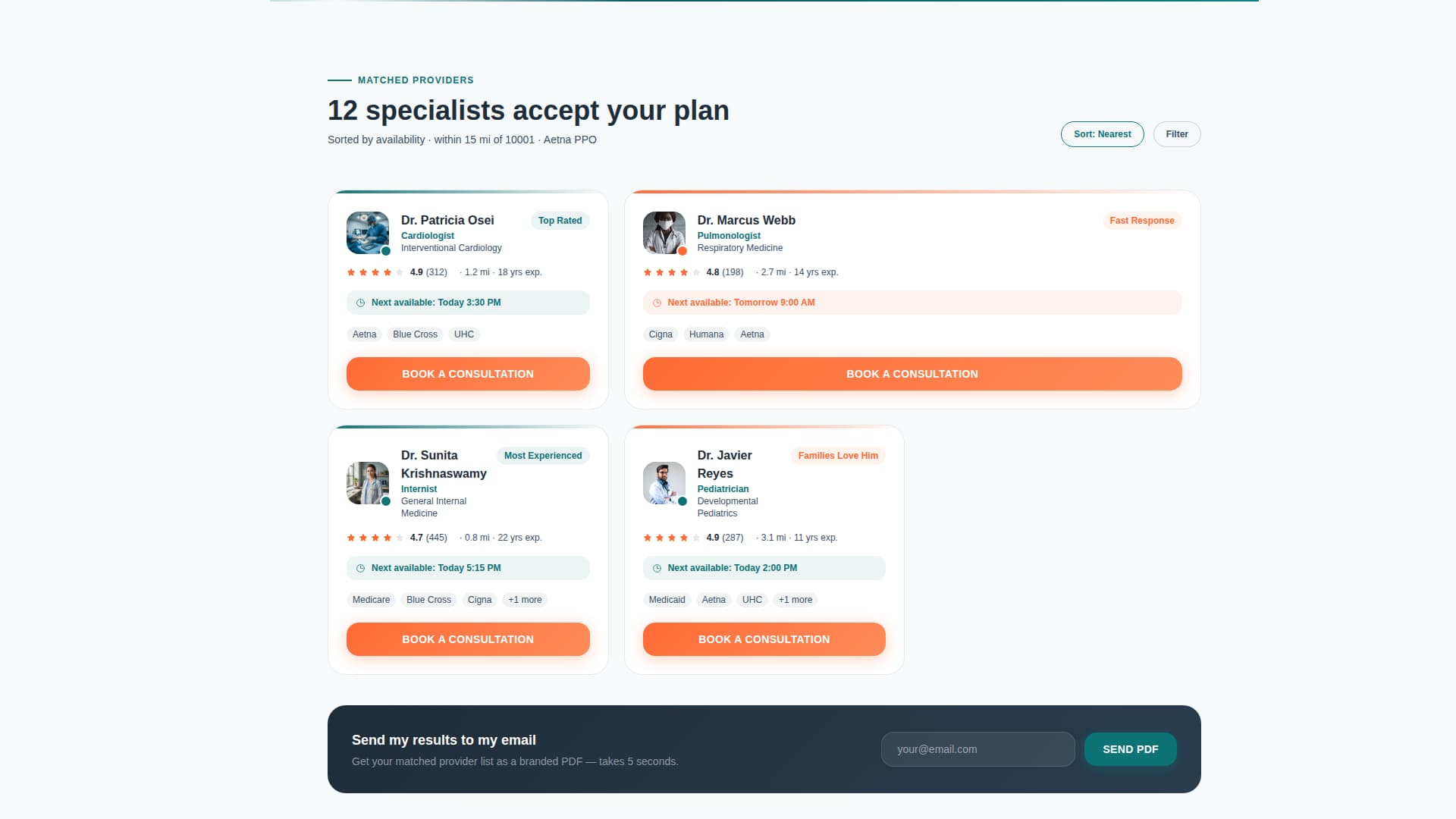 Healthcare Digital Presence Specialist Booking Website Template