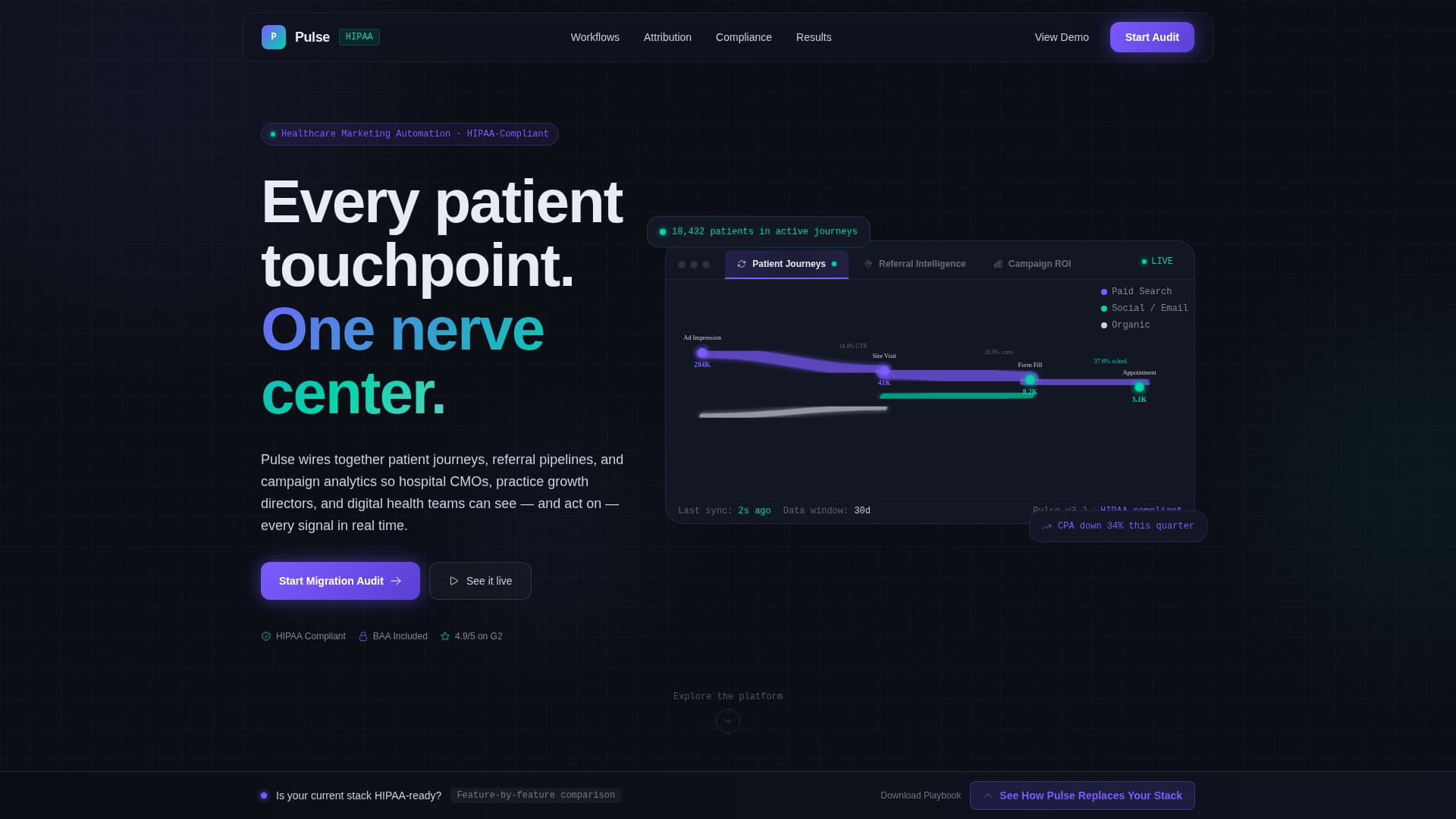 Pulse - Intelligent Healthcare Landing Page Template
