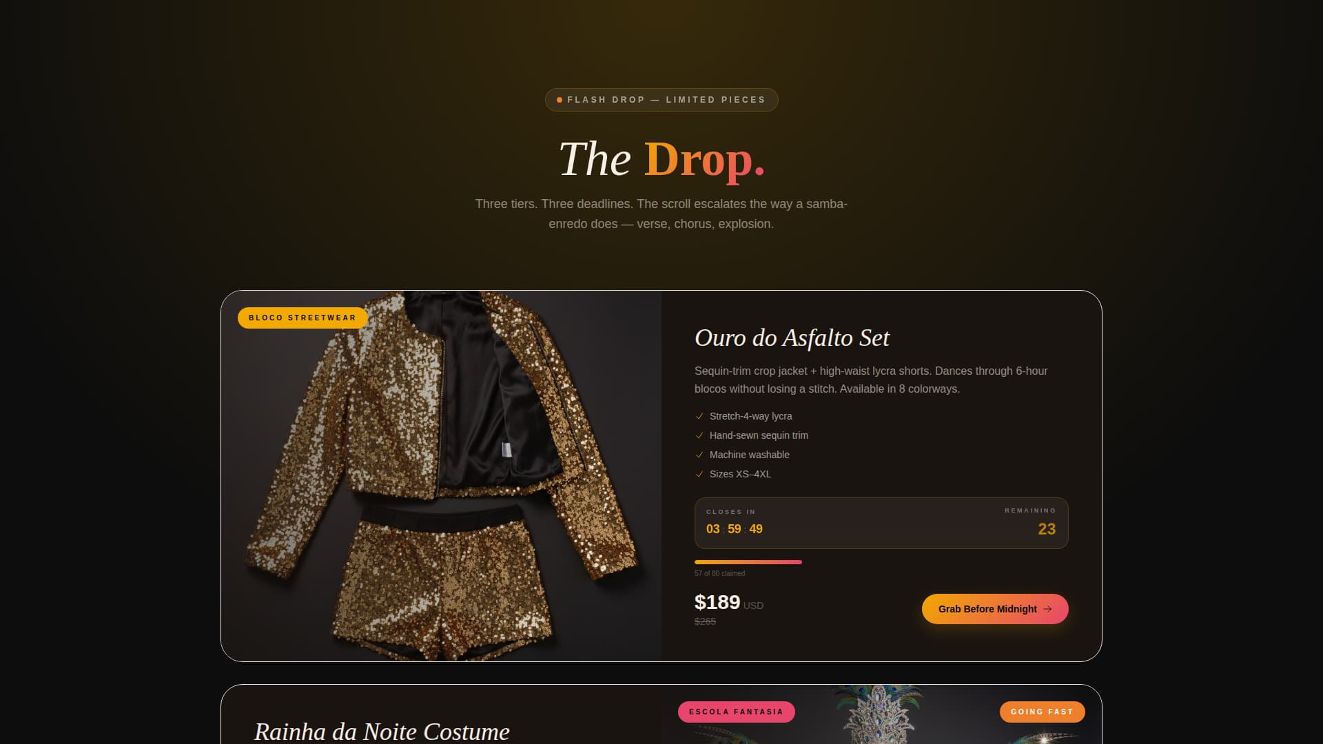 Samba - Electrifying Carnival Landing Page Template
