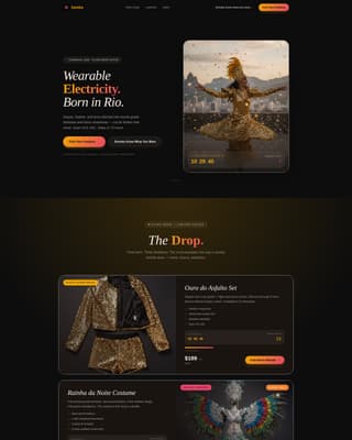 Samba - Electrifying Carnival Landing Page Template