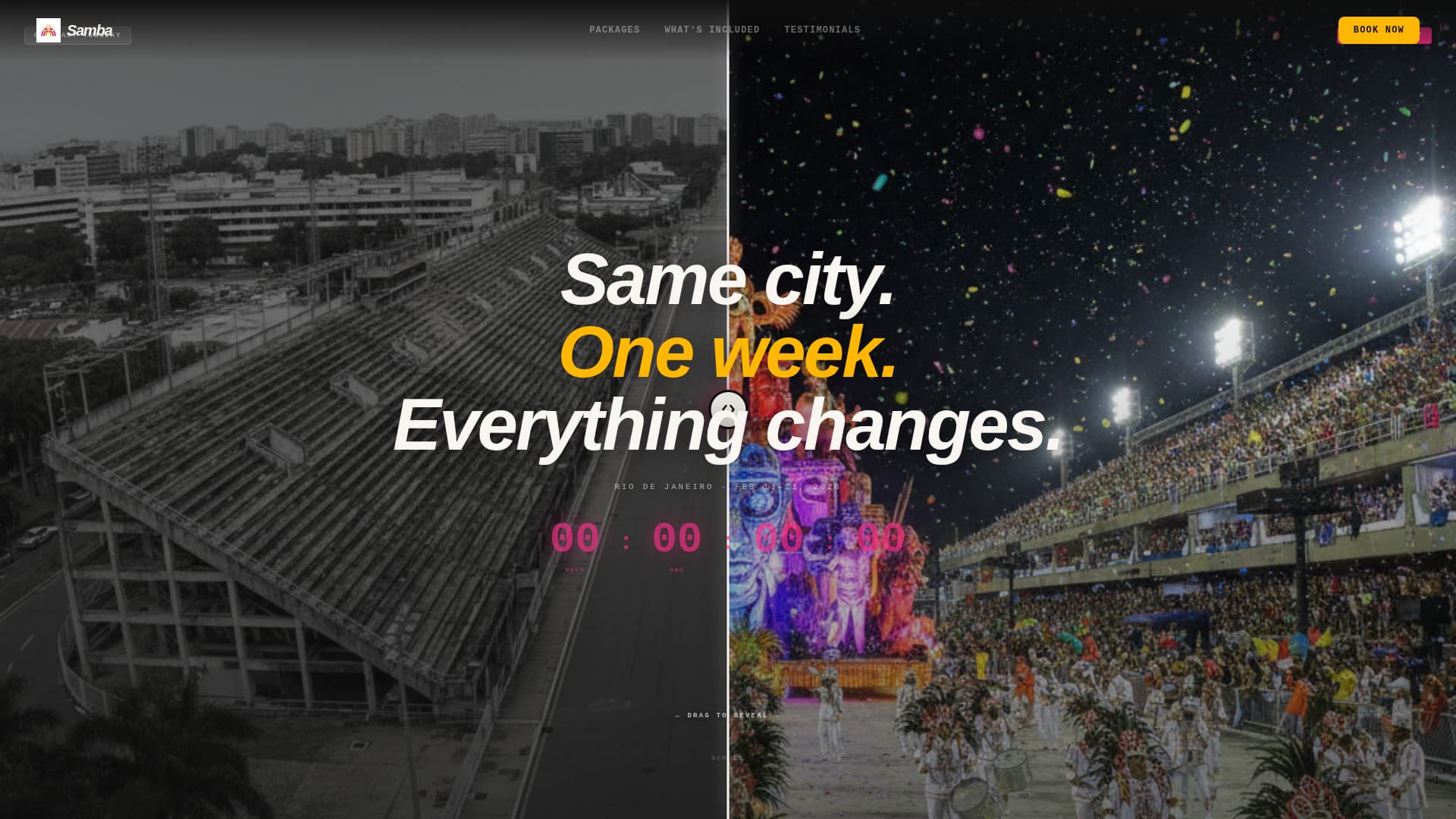 Samba - Exclusive Carnival Landing Page Template