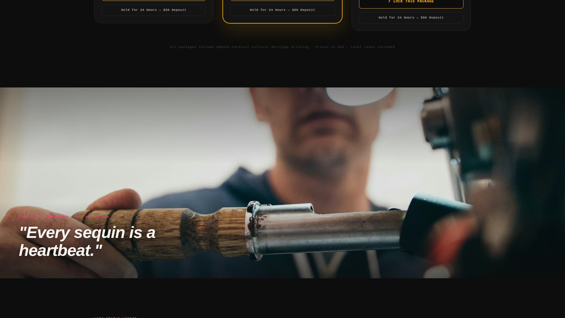 Samba - Exclusive Carnival Landing Page Template