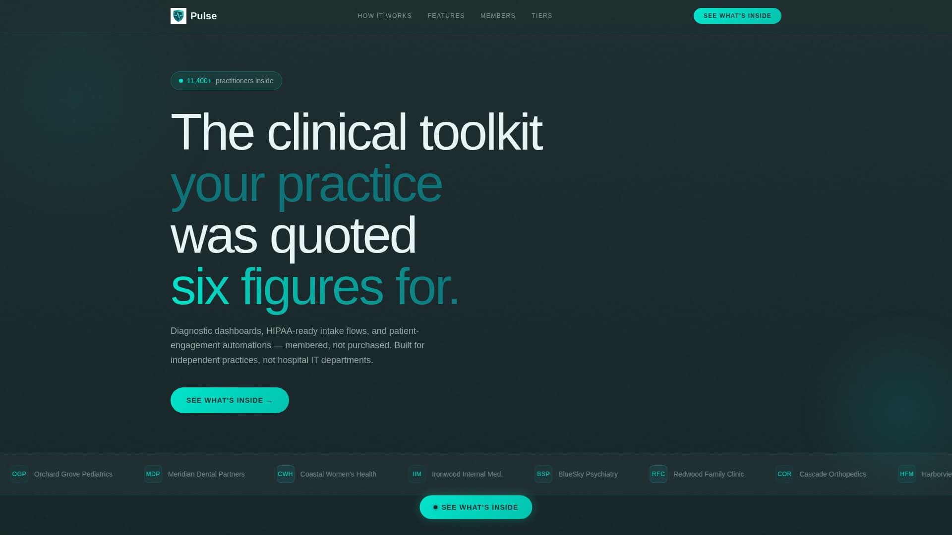 Healthcare Digital Presence Pricing Website Template