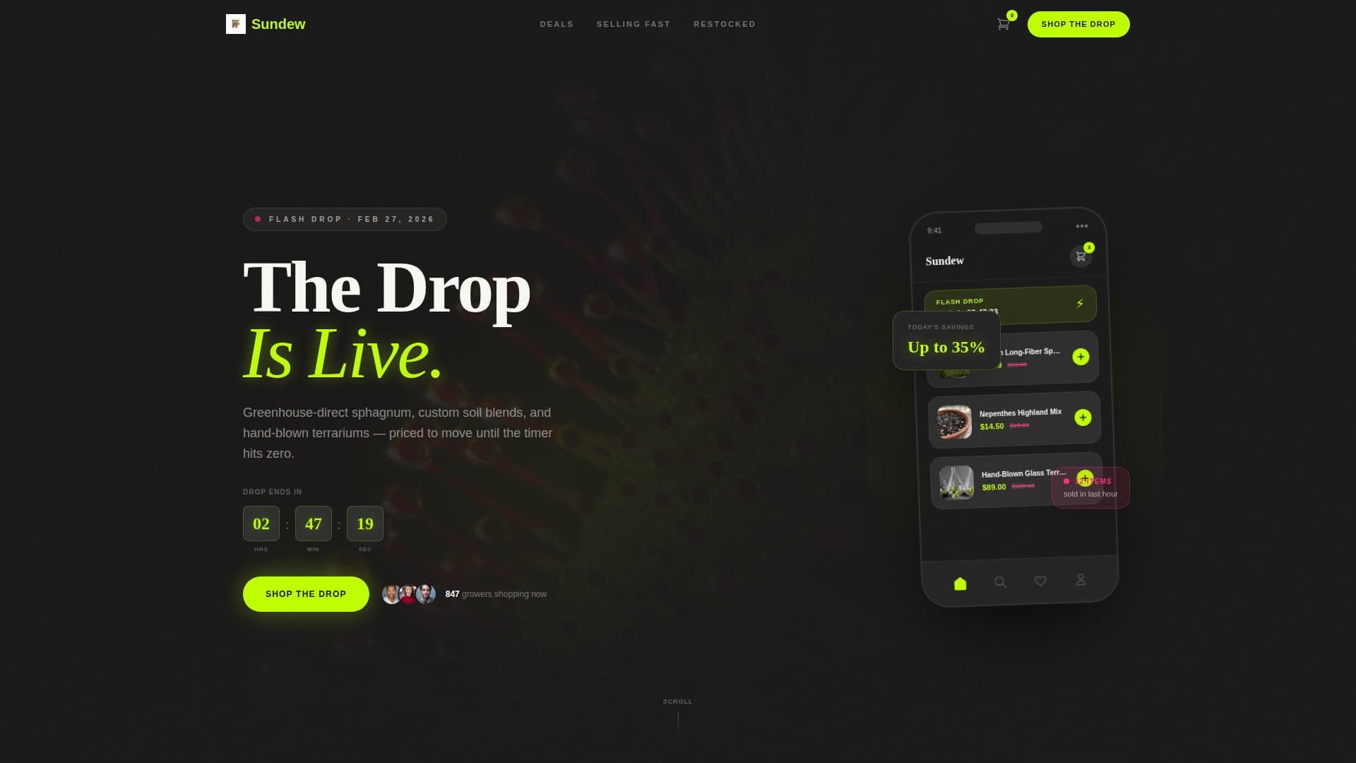 Sundew - Urgent Carnivorousplant Landing Page Template