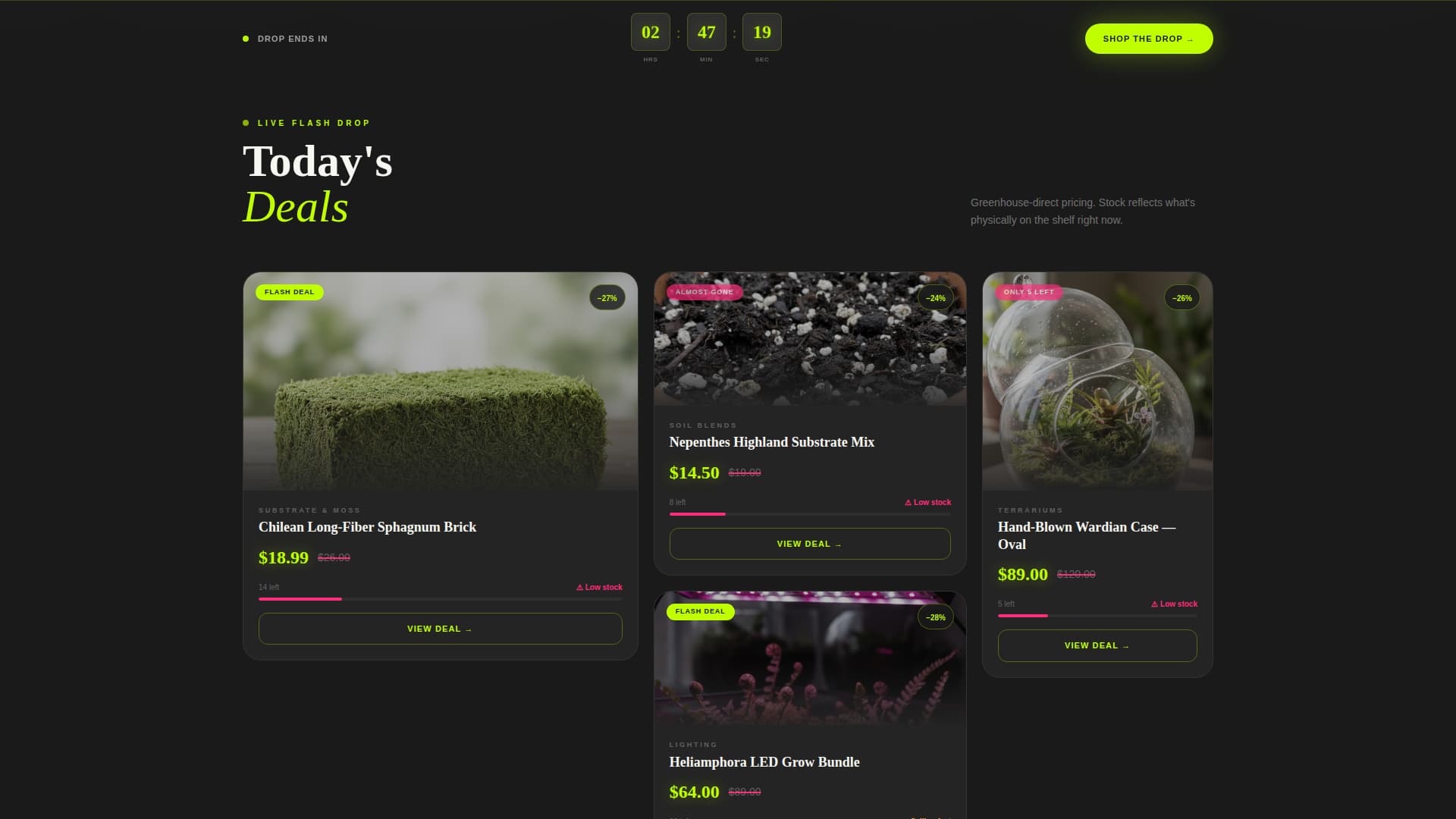 Sundew - Urgent Carnivorousplant Landing Page Template