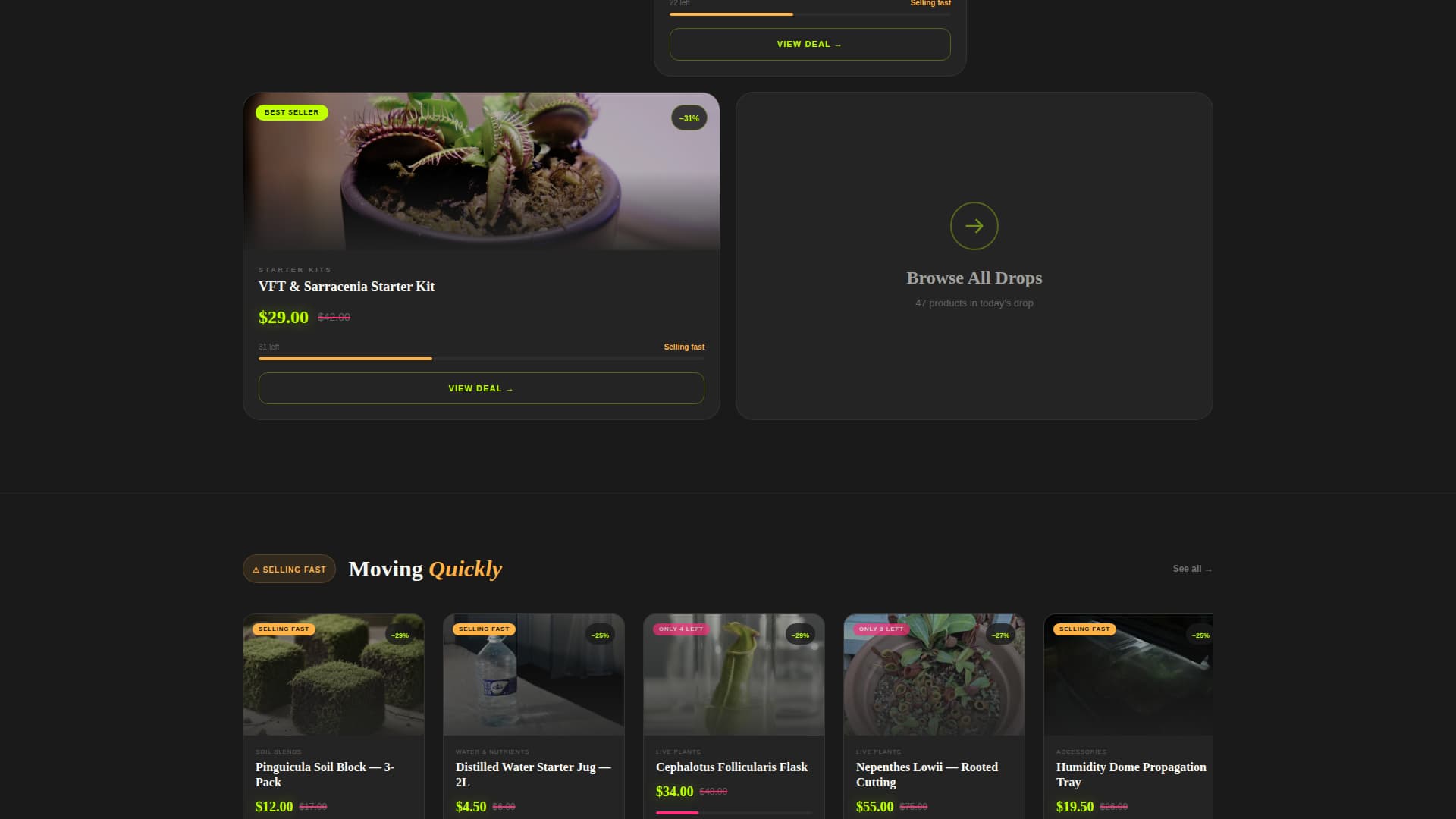 Sundew - Urgent Carnivorousplant Landing Page Template