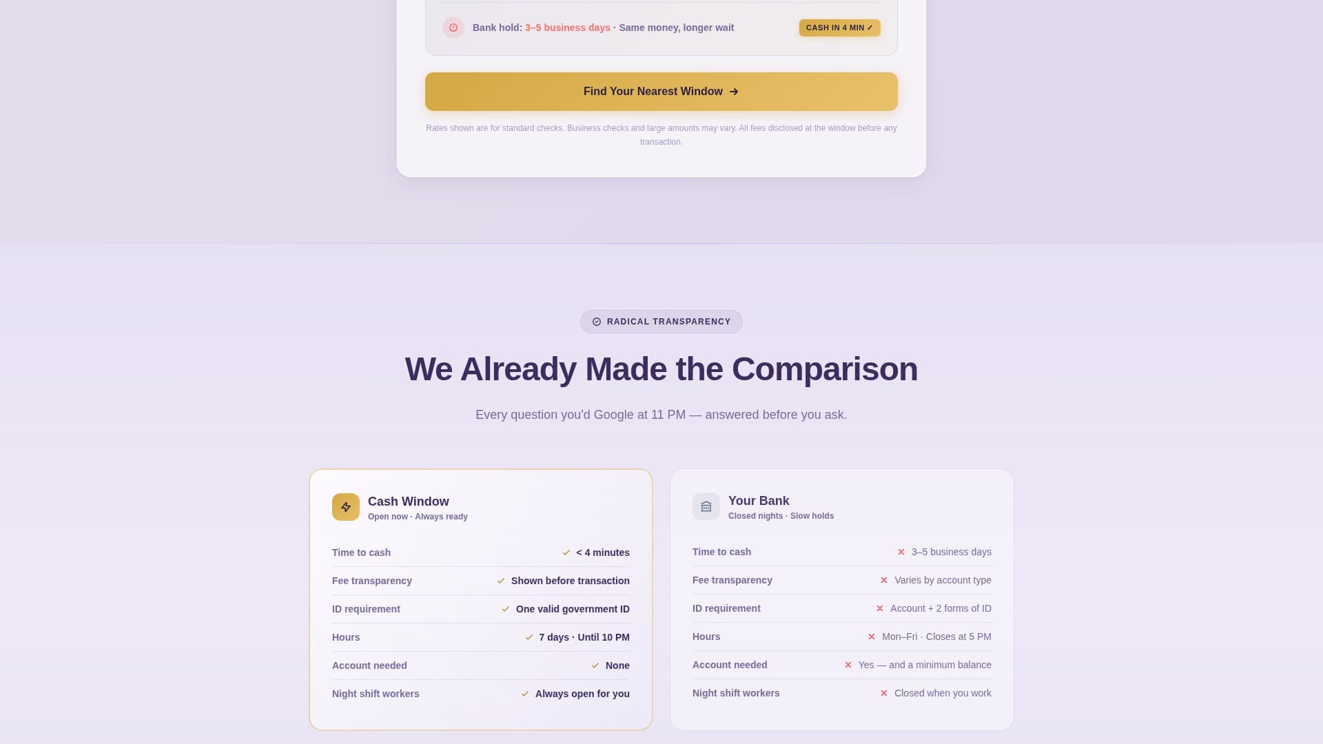 Cash - Transparent Payday Landing Page Template