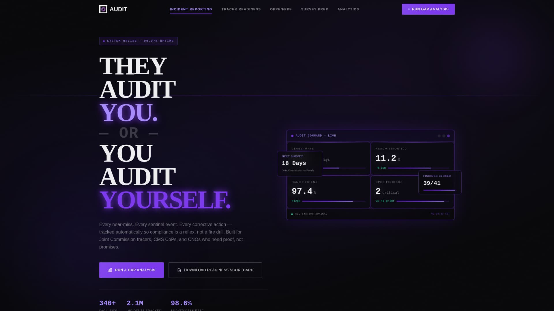 Audit - Powerful Healthcare Landing Page Template