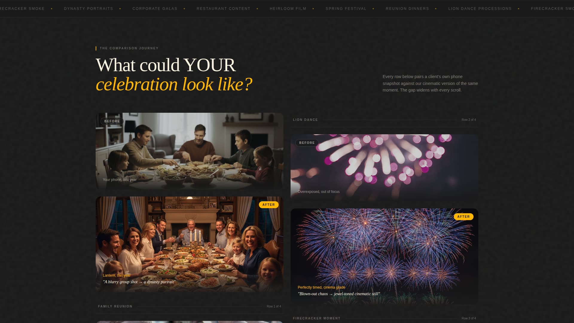 Lantern - Cinematic Celebration Landing Page Template
