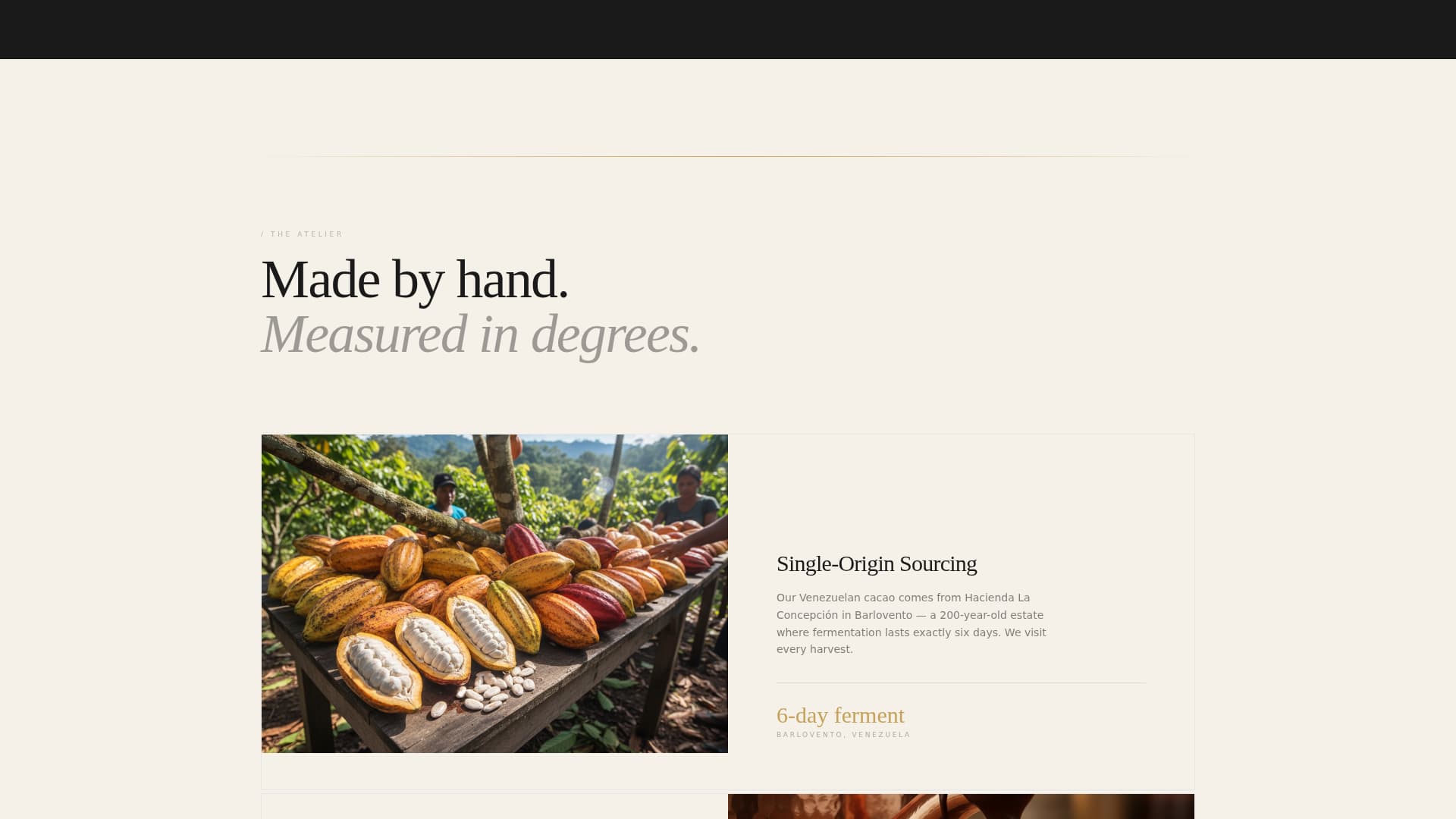 Bonbon - Luxe Chocolatier Landing Page Template