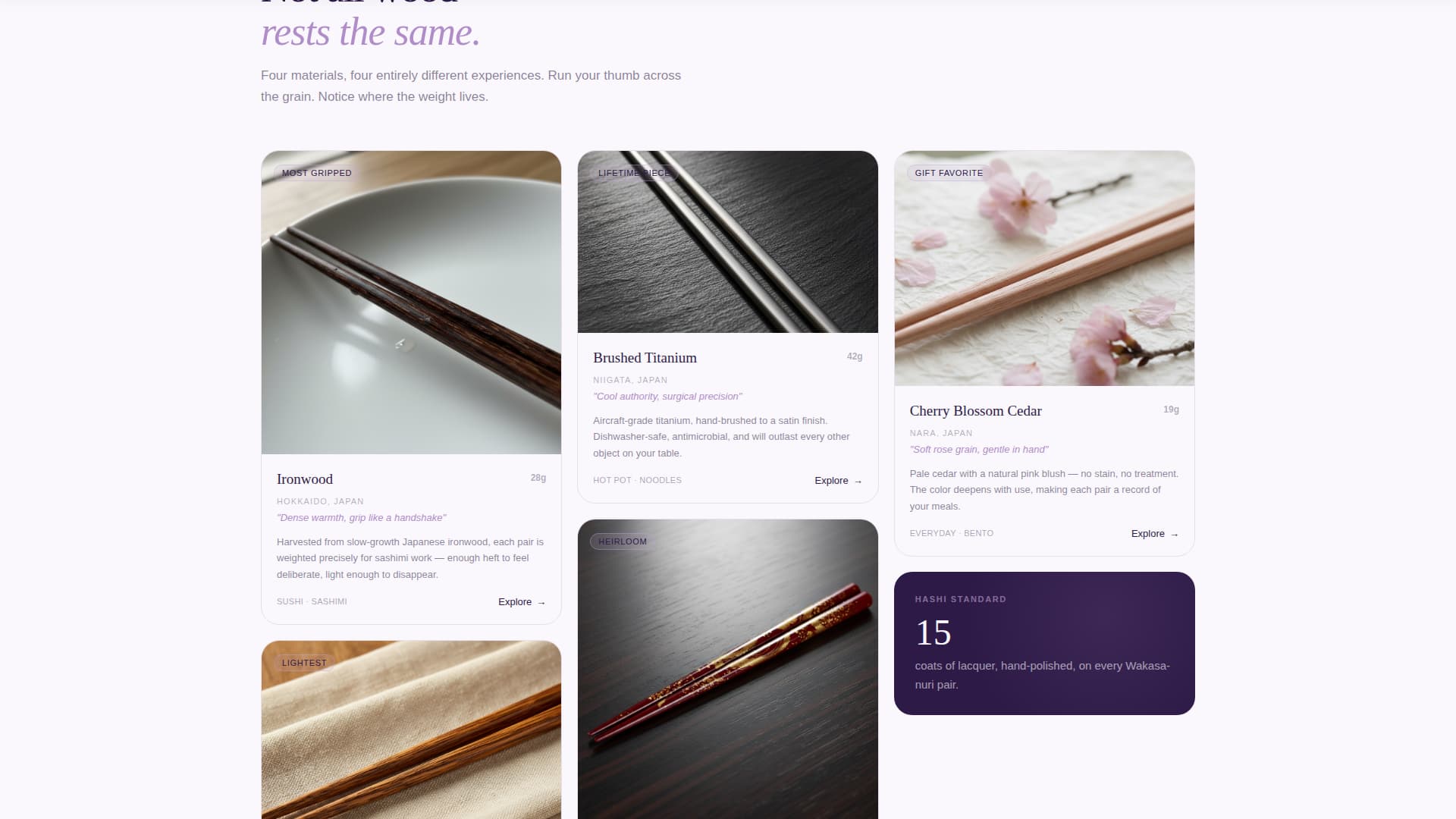 Hashi - Curated Tableware Landing Page Template