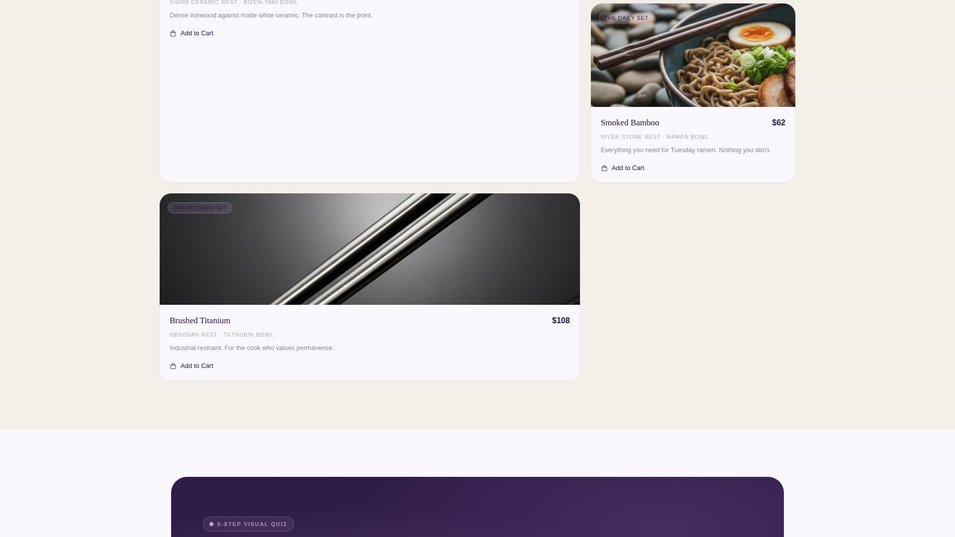 Hashi - Curated Tableware Landing Page Template