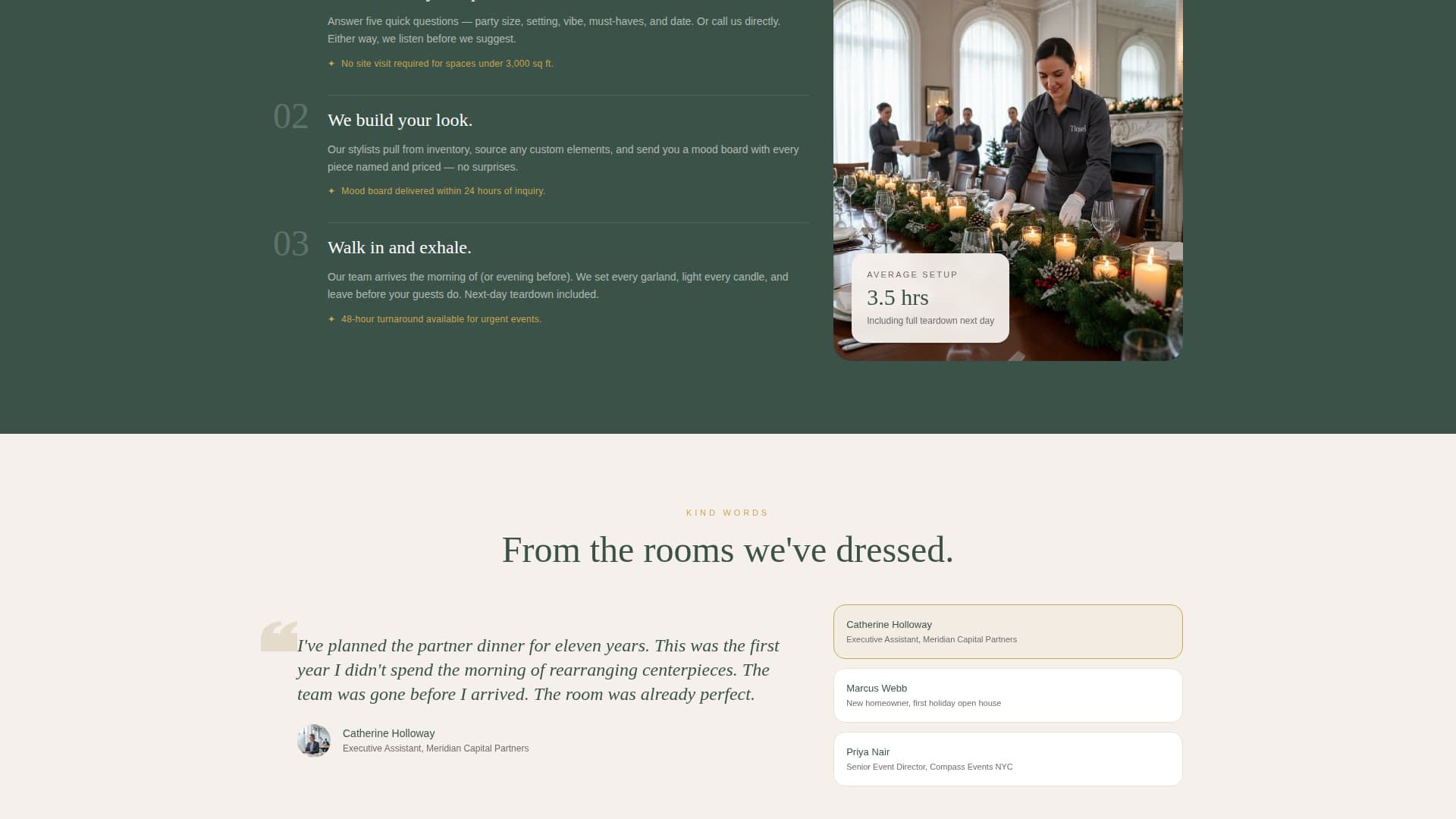 Tinsel — Premium Holiday Decor Landing Page Template