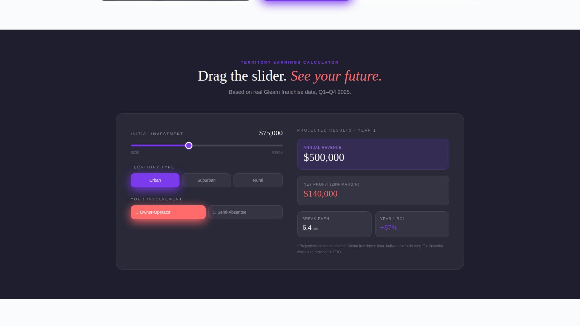 Gleam - Spotless Franchise Landing Page Template