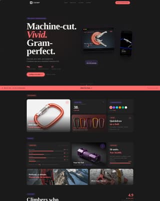 Crimp - Precision Climbing Landing Page Template