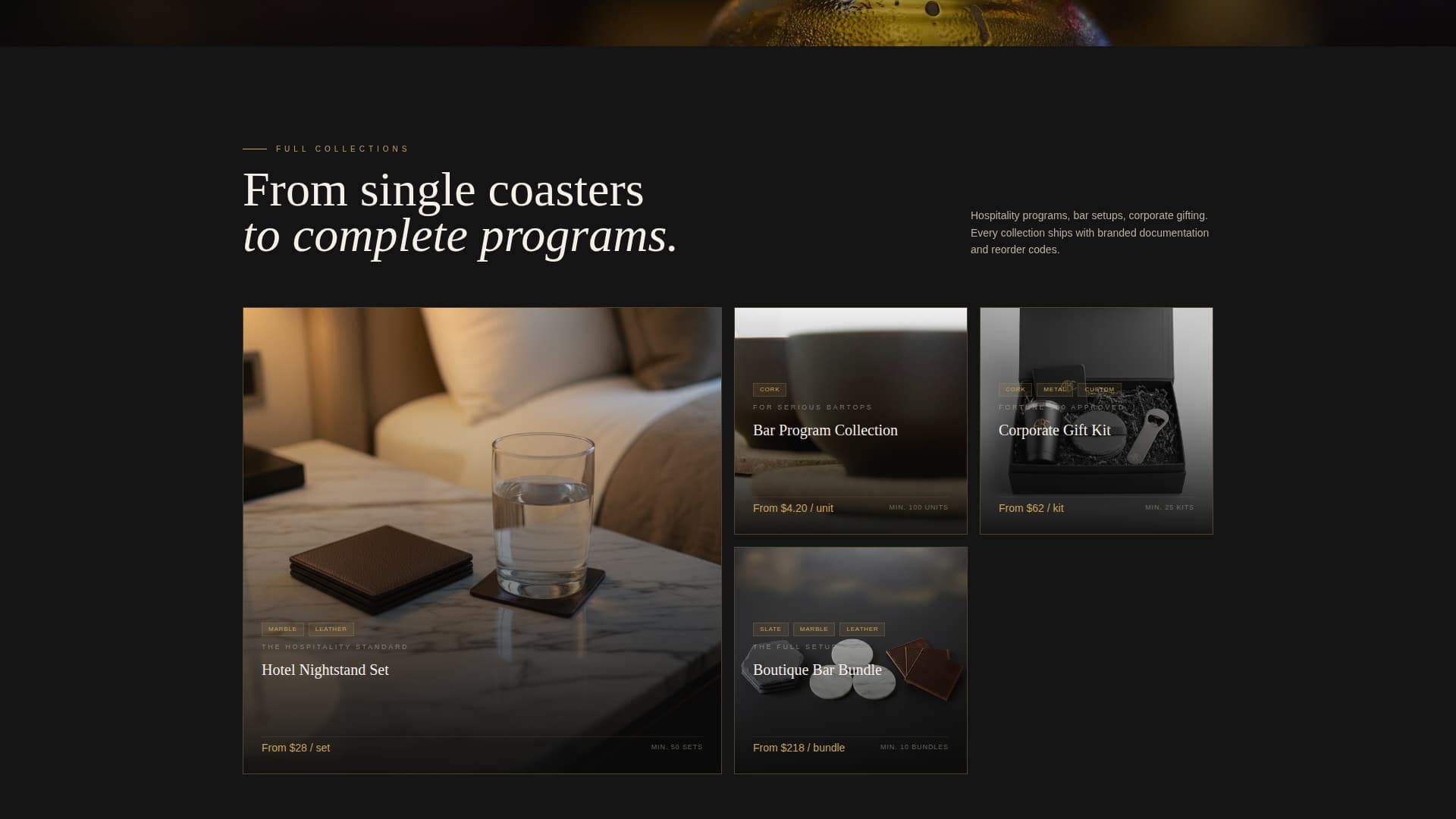 Coaster - Luxe Barware Landing Page Template