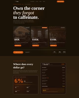 Roast - Premium Coffeefranchise Landing Page Template