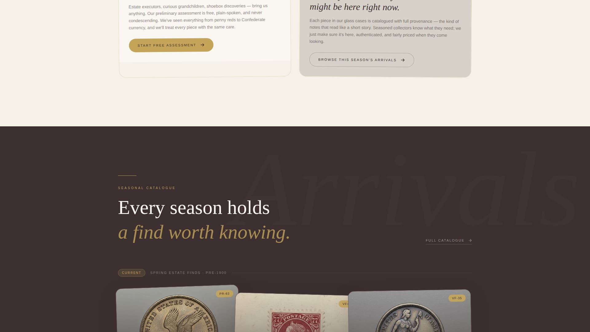 Philately - Rare Collectibles Landing Page Template