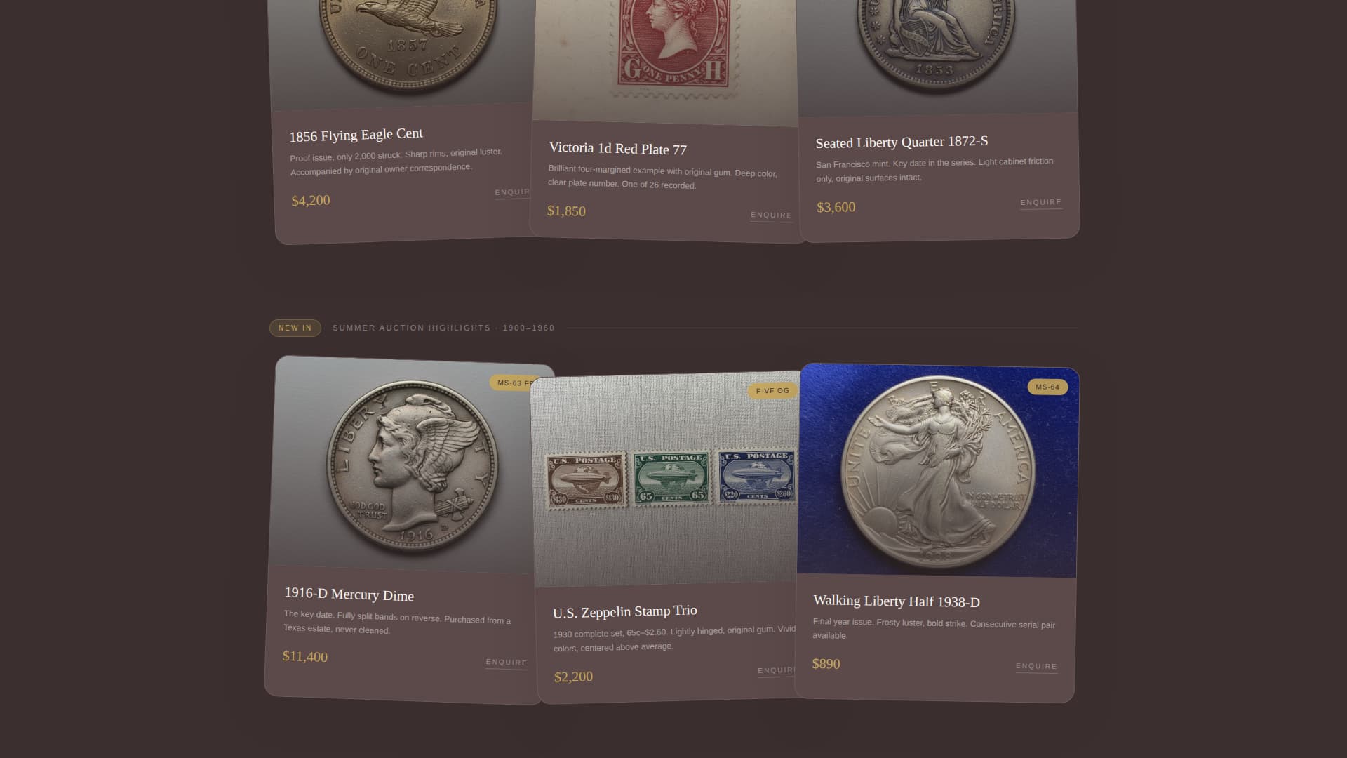 Philately - Rare Collectibles Landing Page Template