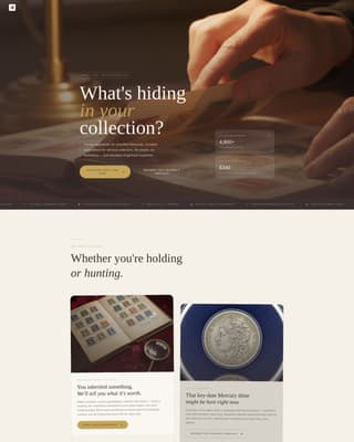 Philately - Rare Collectibles Landing Page Template