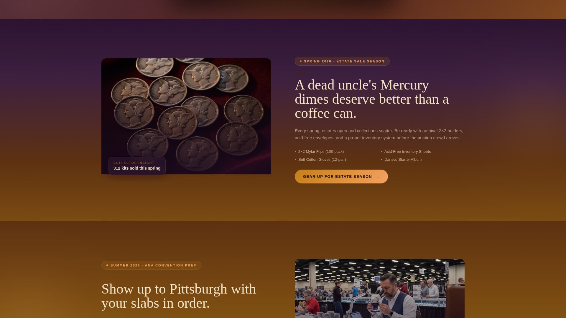 Mint - Luxe Numismatics Landing Page Template