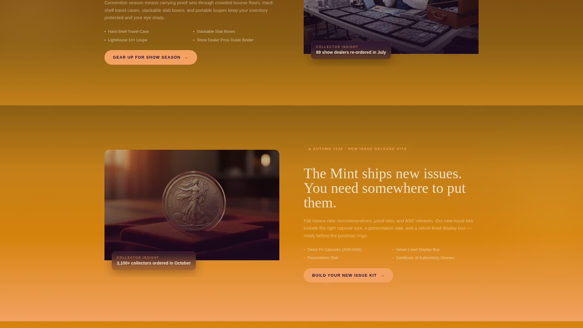 Mint - Luxe Numismatics Landing Page Template