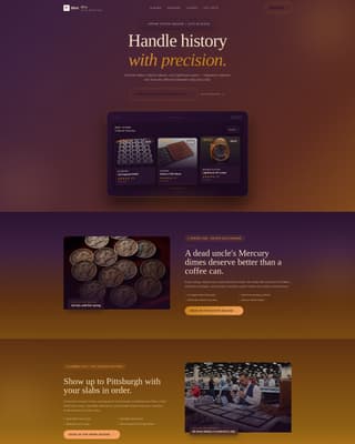 Mint - Luxe Numismatics Landing Page Template