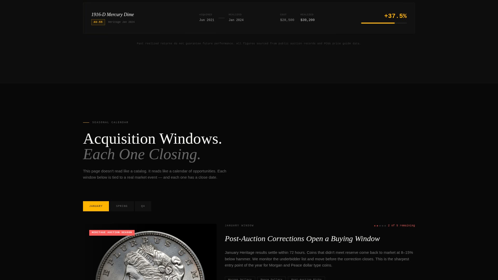Mint - Rare Numismatics Landing Page Template