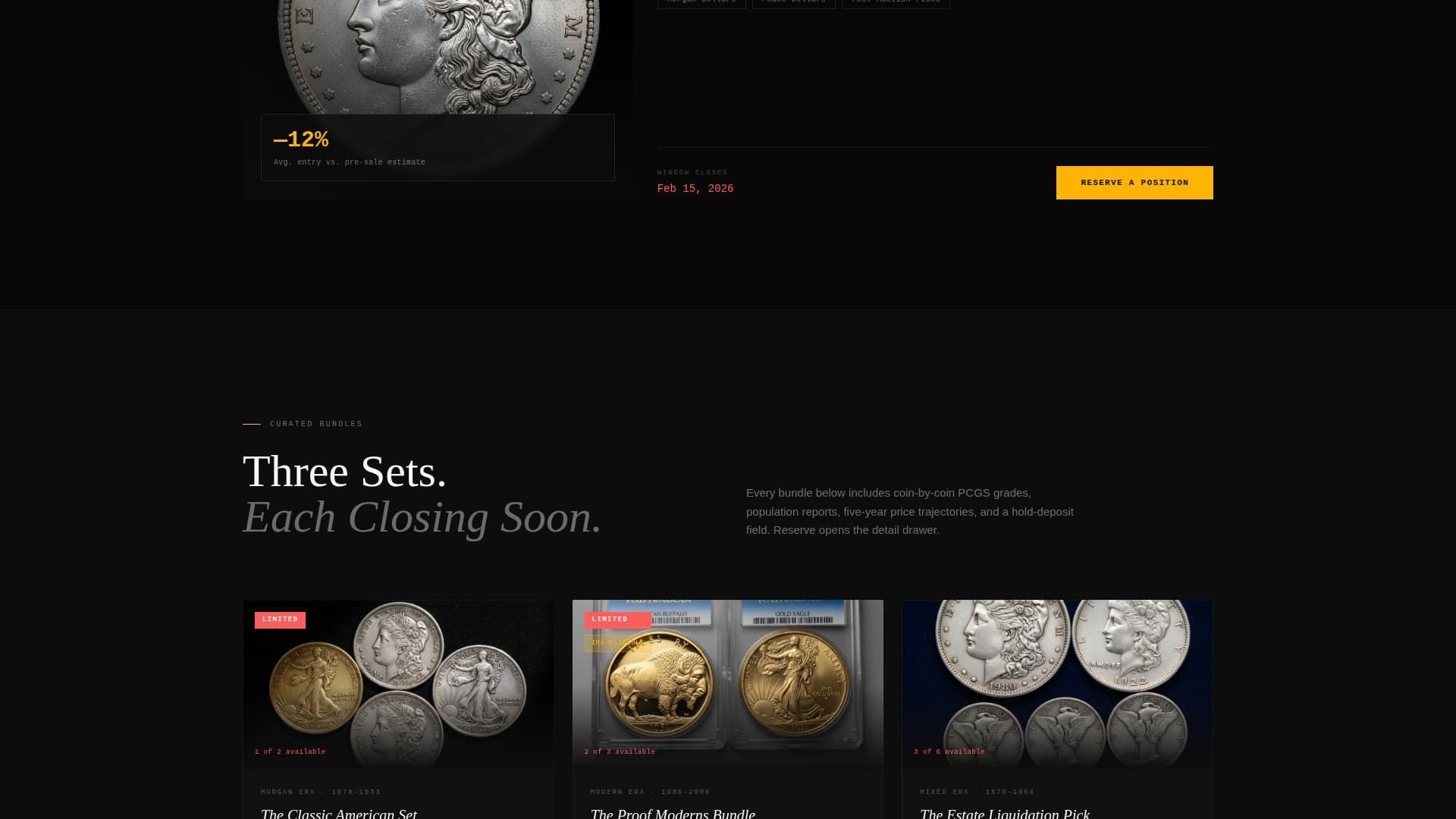 Mint - Rare Numismatics Landing Page Template
