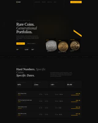 Mint - Rare Numismatics Landing Page Template