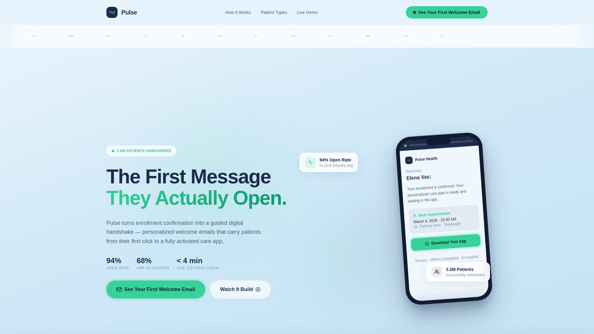 Healthcare Email Marketing Specialist Professional Website Template