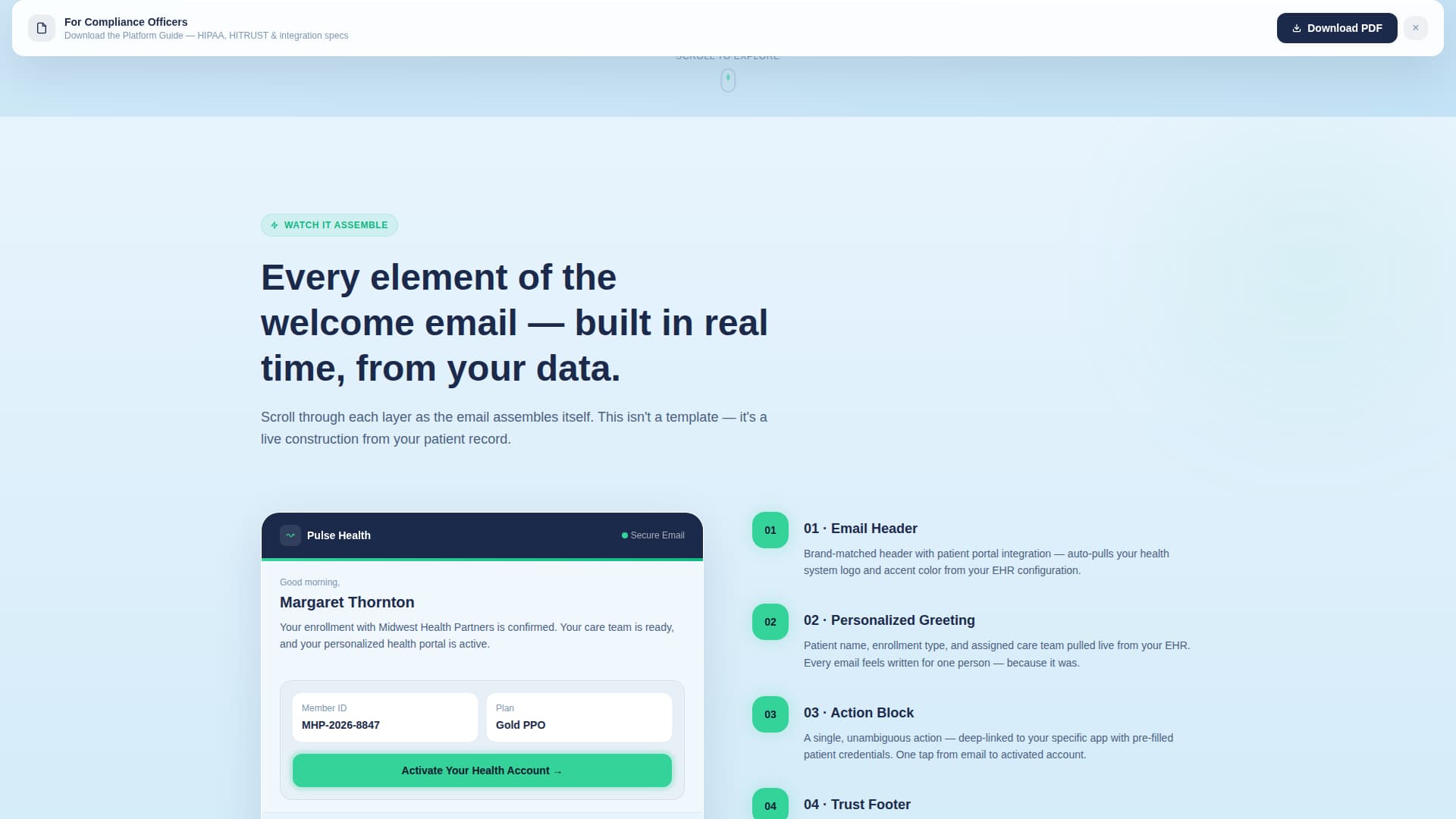 Healthcare Email Marketing Specialist Professional Website Template