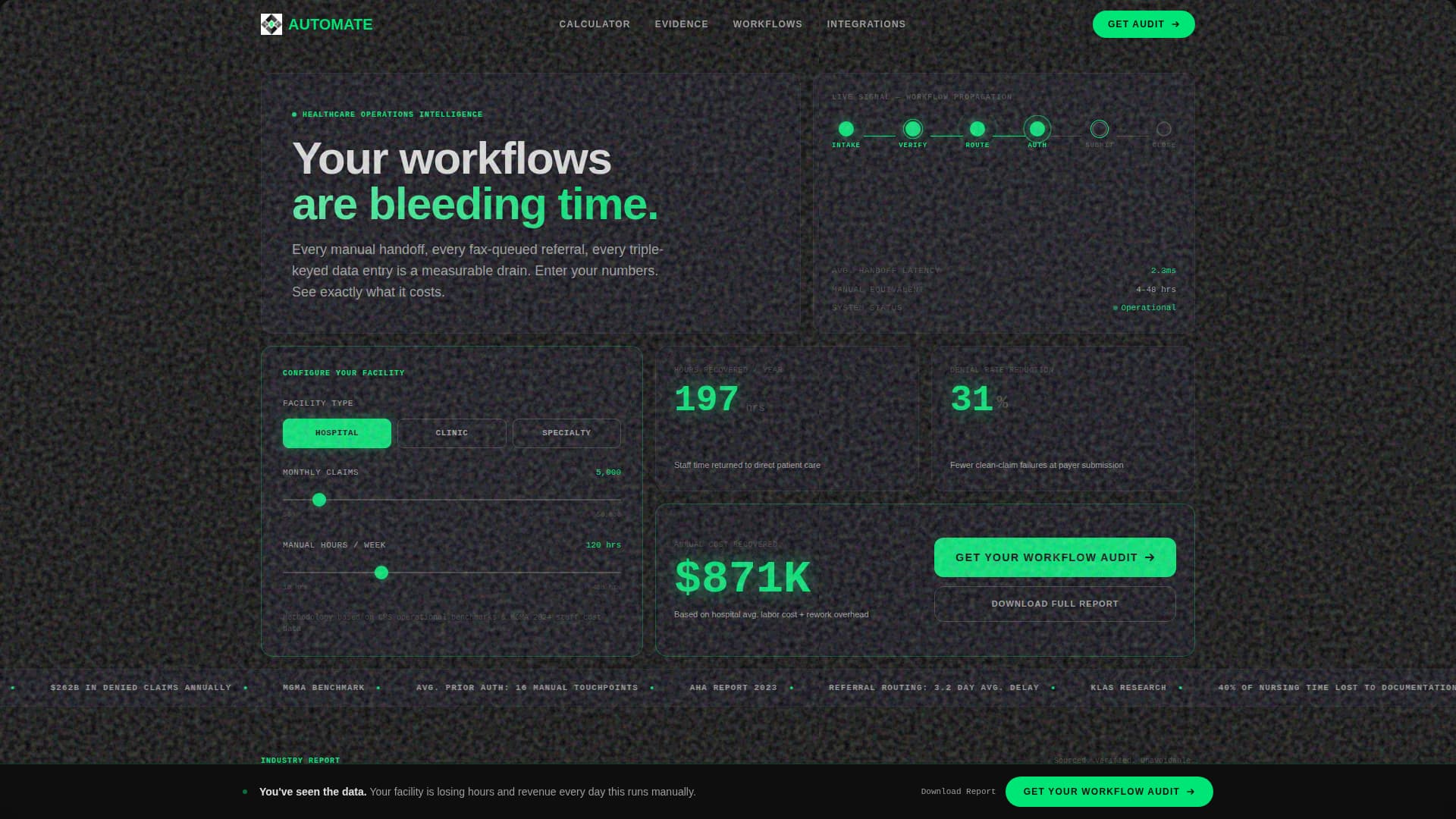 Healthcare Software Premium Cost Calculator Website Template