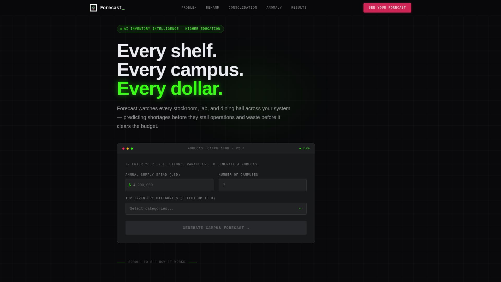 AI for Higher Education Cost Calculator Website Template