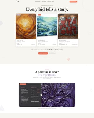 Lot - Playful Artauction Landing Page Template