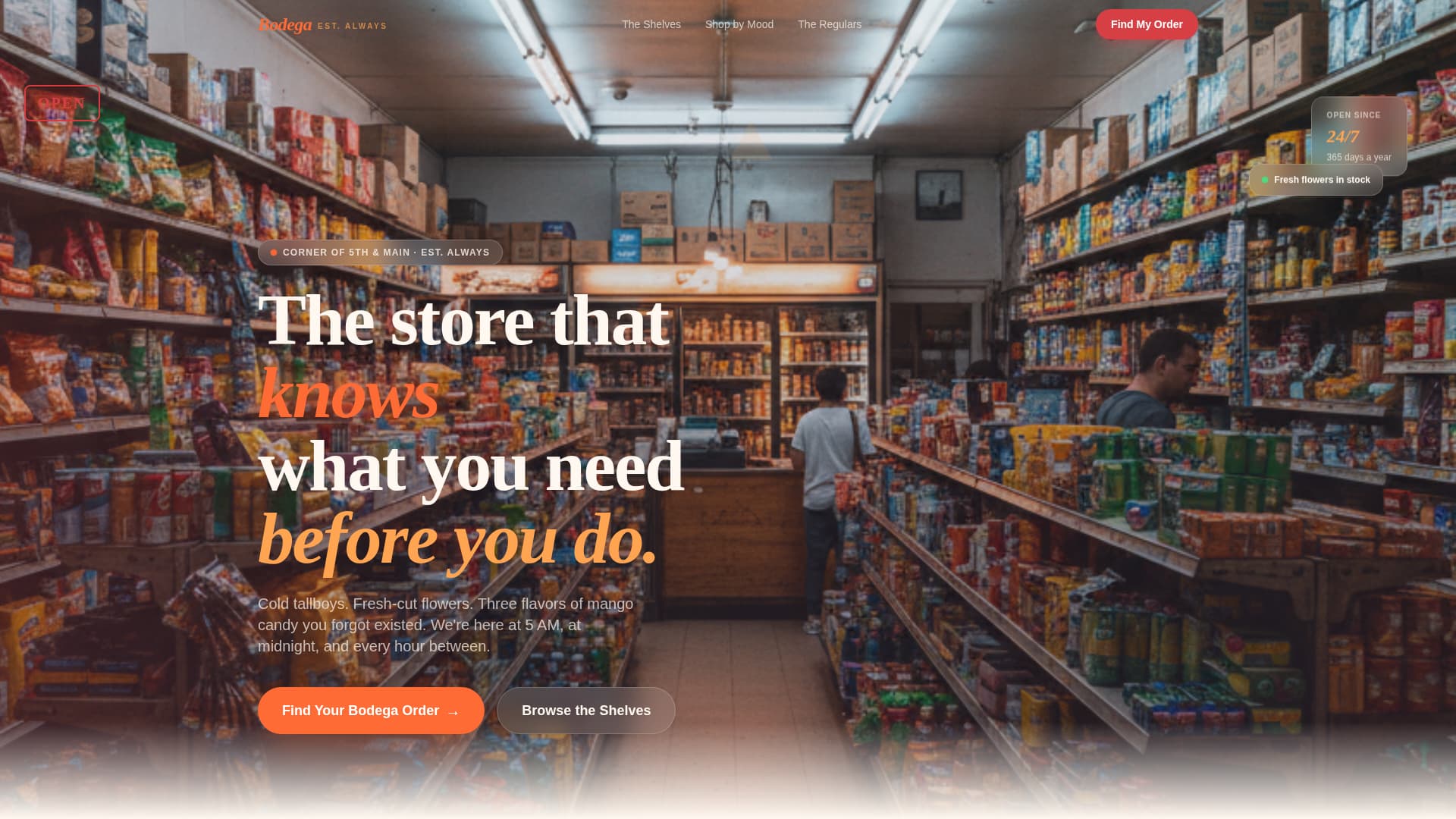 Bodega - Vibrant Convenience Landing Page Template
