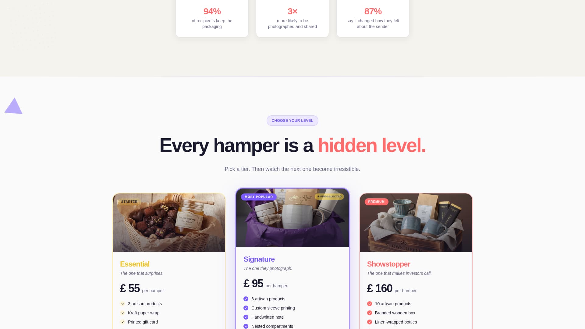 Hamper - Irresistible Gifting Landing Page Template
