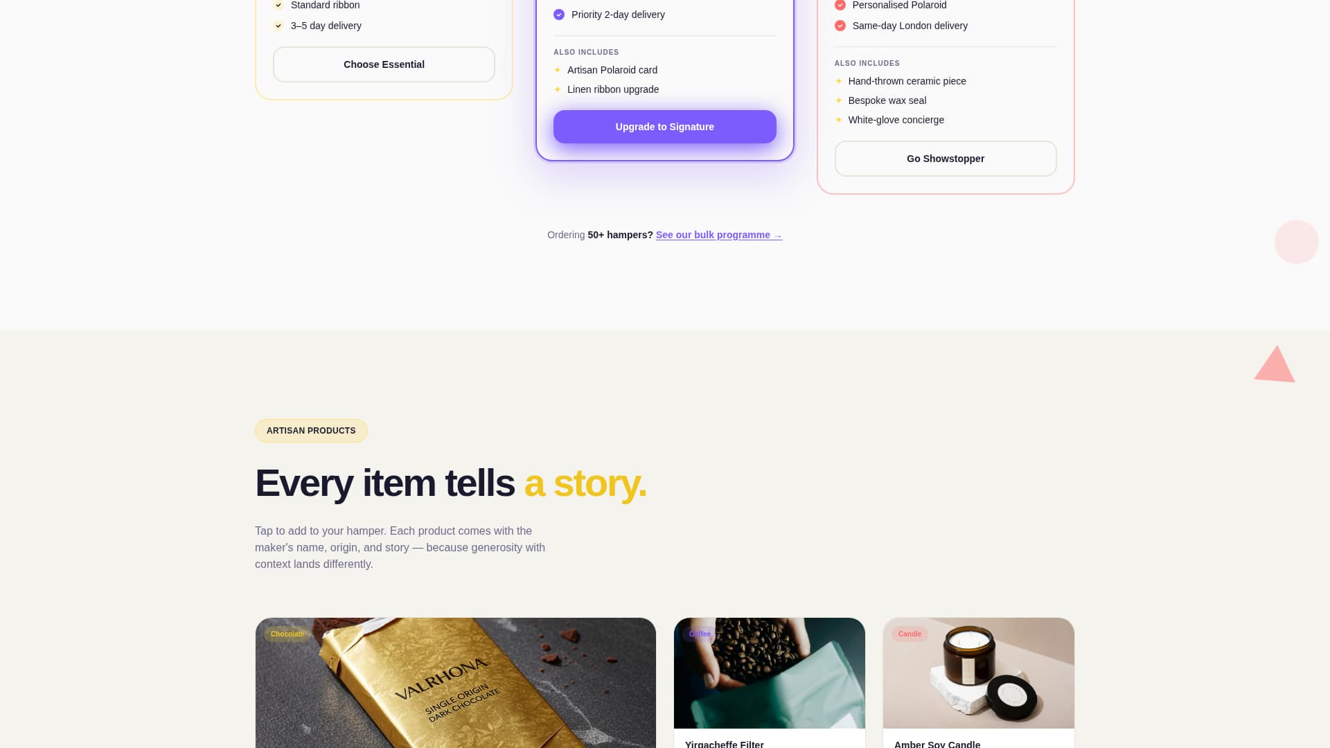 Hamper - Irresistible Gifting Landing Page Template