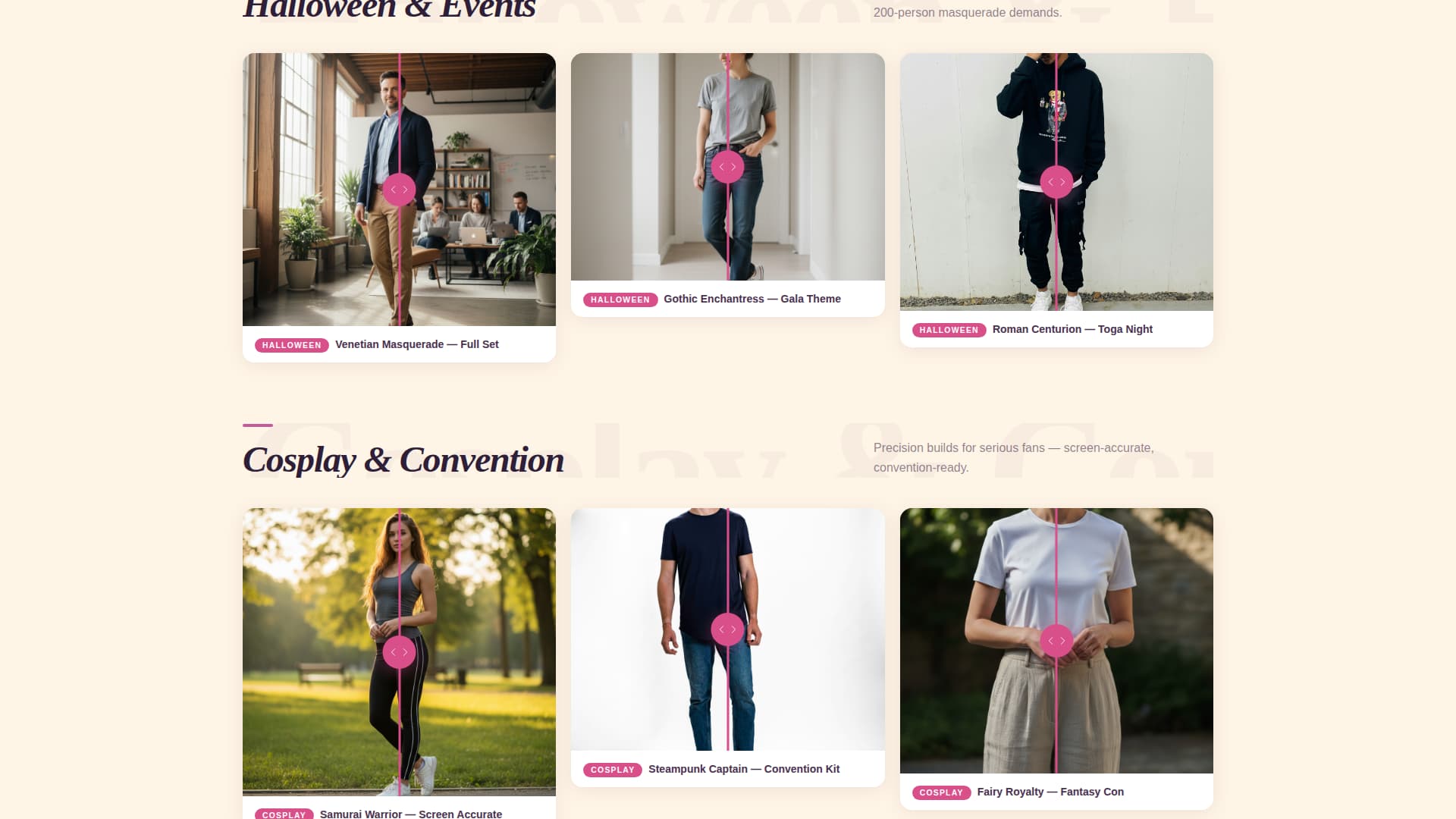 Curtain - Theatrical Costume Landing Page Template